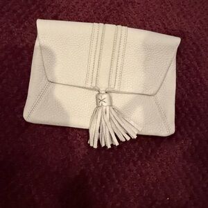 Elegant Gray Tassel Clutch